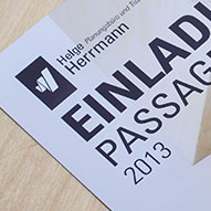Einladung Passagen 2013, Tischlerei Helge Herrmann